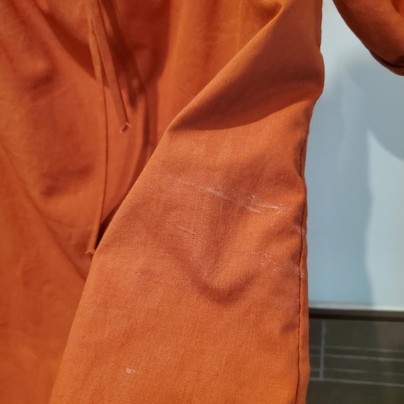 SOLD - Vintage 1970s Deep Orange Rust Off the Shoulder Western Style - Picture 10 of 11